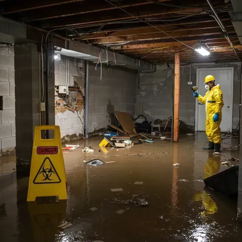 Flooded Basement Electrical Hazard in Hansen, ID Property